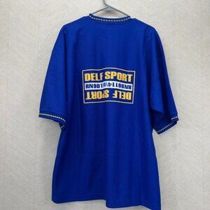 Delf Sport Vintage 90s Textured Crewneck Sports Jersey T-shirt Mens Size L